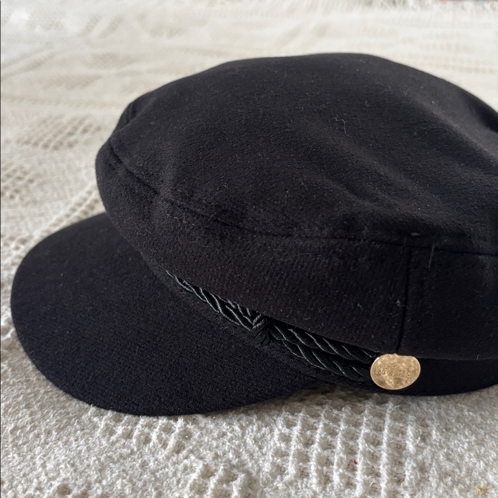 Trina Turk Black Brim Classic Baker Cap - Picture 10 of 12